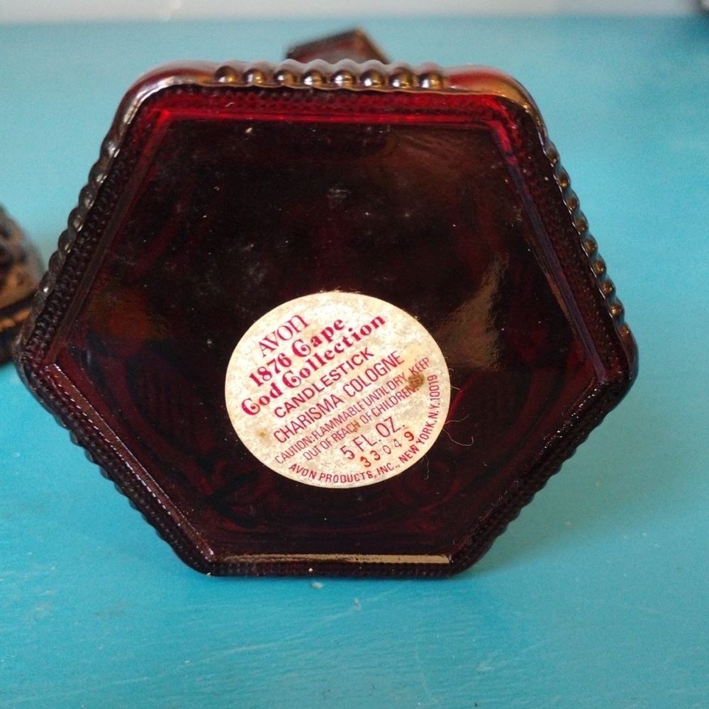 AVON 1876 Cape Cod Collection Candlesticks (2) WITH COLOGNE